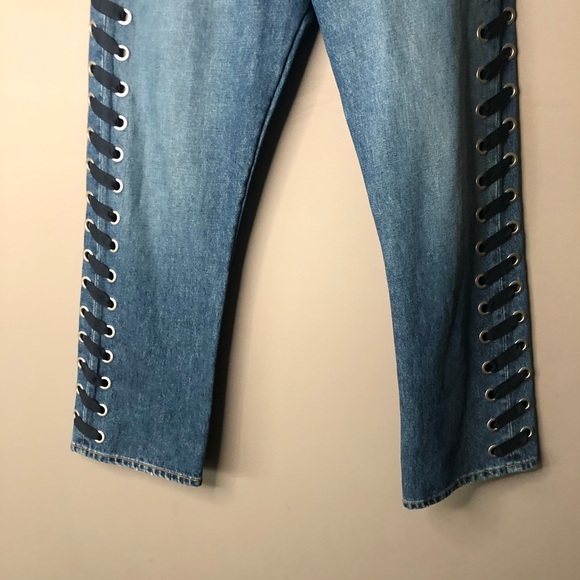 Veronica Beard Ines Lace Up Jeans 28 - Picture 4 of 10